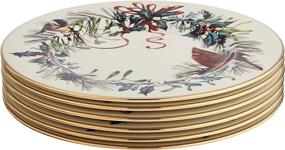 img 2 attached to 🎄 Lenox Winter Greetings Salad Plates: Exquisite Holiday Tableware for Festive Feasts