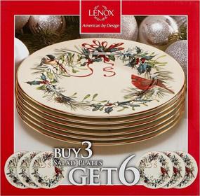 img 3 attached to 🎄 Lenox Winter Greetings Salad Plates: Exquisite Holiday Tableware for Festive Feasts