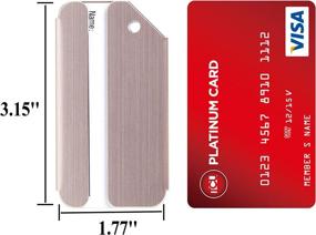 img 2 attached to Gostwo Metal Luggage Tags Bag Tag Stainless Steel Loop (Champagne Gold 2 Pcs Set)