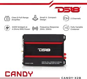 img 3 attached to 🎵 Усилитель DS18 CANDY-X2B черный: класс D, 2 Ch, 800 Вт макс, цифровой, 2/4 Ом - компактный мини-усилитель для автомобильного аудио - баланс пространства и мощности!