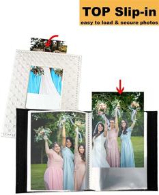 img 2 attached to 📷 Small Photo Album 4x6 2Pack – Store and Showcase 52 Pictures with 26 Clear Pockets, Elegant Leather Cover, Little Photo Album for 4x6 Pictures, White