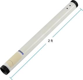 img 3 attached to 📽️ White 2ft Length Projector Accessory, QualGear QG-PRO-PM-2FT-W Pro-AV 1.5" Npt Threaded Pipe