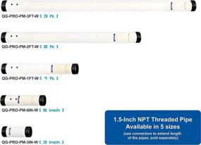 img 2 attached to 📽️ White 2ft Length Projector Accessory, QualGear QG-PRO-PM-2FT-W Pro-AV 1.5" Npt Threaded Pipe