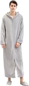 img 4 attached to BIFINI Adult Fleece Nightgown Pajamas Men's Clothing