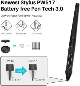 img 1 attached to HUION Laminated Battery Free Sensitivity Keys 13 3Inch