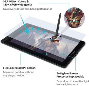 img 2 attached to HUION Laminated Battery Free Sensitivity Keys 13 3Inch