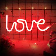 💖 vibrant red love neon sign – ideal wall decor for bedroom, living room, bar & more! usb/battery powered neon light by xiyunte – perfect for parties, christmas & wedding логотип