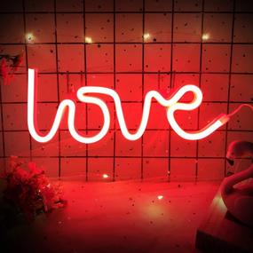 img 4 attached to 💖 Vibrant Red Love Neon Sign – Ideal Wall Decor for Bedroom, Living Room, Bar & More! USB/Battery Powered Neon Light by XIYUNTE – Perfect for Parties, Christmas & Wedding