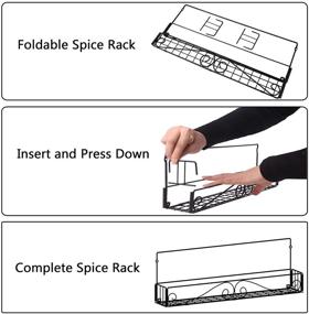 img 2 attached to 🧂 SWOMMOLY 4 Tier Wall Mount Spice Rack Organizer: 36 Spice Jars, Labels & More!