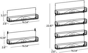 img 1 attached to 🧂 SWOMMOLY 4 Tier Wall Mount Spice Rack Organizer: 36 Spice Jars, Labels & More!