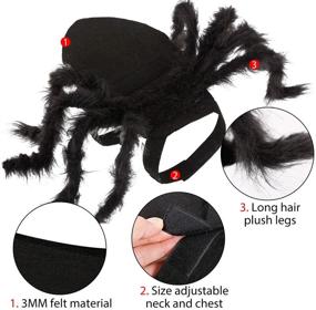 img 3 attached to Halloween Spider Dog Costume Sweatshirt - Funny Cosplay Apparel for Pets Dogs - Perfect for Theme Party, Puppies, and Medium to Large Dogs