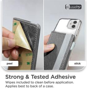 img 2 attached to Stick-On Phone Wallet For Back Of IPhone Or Android Case Cell Phones & Accessories