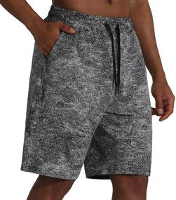 img 1 attached to Men's Lounge Shorts with Deep Pockets - Loose-fit Jersey Shorts for Running, Workout, Training, and Basketball by THE GYM PEOPLE