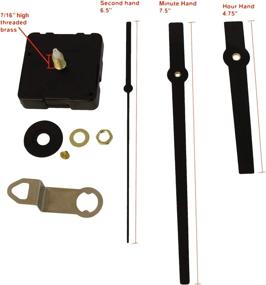 img 1 attached to 🕰️ Bjerg Instruments 5 Pack Bulk Clock Parts with Modern Replacement Movement Mechanism and Hands for 14 to 16 inch Clock