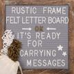 awefrank felt letter board 10x10 inches with rustic wood frame logo