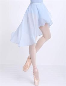 img 2 attached to 🩰 Daydance Women's Long Sheer Dance Skirts Black - Elegant Ballet Skirts with Tie Waist