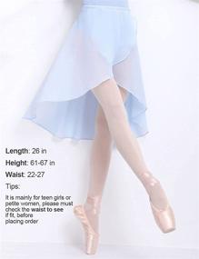 img 3 attached to 🩰 Daydance Women's Long Sheer Dance Skirts Black - Elegant Ballet Skirts with Tie Waist