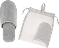 🏠 buxton cozy lightweight memory foam indoor slippers with foldable design & mesh bag - ideal for women, men, and unisex - perfect for home, travel, spa, and hotel logo