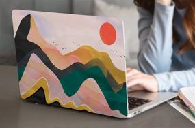 img 2 attached to 🏔️ Dongke MacBook Pro 13 inch Case - Model A2338 M1/A2251/A2289 (2020 Released) - Hard Shell Cover for MacBook Pro 13 inch with Retina Display & Touch Bar, Including Touch ID - Mountains Design