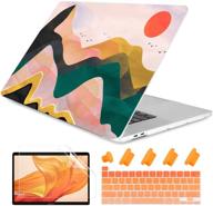 🏔️ dongke macbook pro 13 inch case - model a2338 m1/a2251/a2289 (2020 released) - hard shell cover for macbook pro 13 inch with retina display & touch bar, including touch id - mountains design logo
