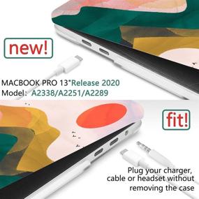 img 3 attached to 🏔️ Dongke MacBook Pro 13 inch Case - Model A2338 M1/A2251/A2289 (2020 Released) - Hard Shell Cover for MacBook Pro 13 inch with Retina Display & Touch Bar, Including Touch ID - Mountains Design