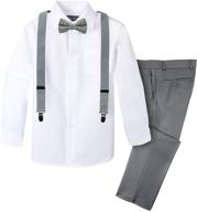 👔 spring notion 4 piece suspenders set: perfect boys' accessory for an adjustable and stylish look логотип
