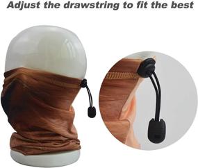 img 3 attached to 🎭 Adjustable Strap Drawstring Breathable Bandana Gaiter Mask for Boys and Girls - FMDAN Kids Neck Gaiter Face Mask