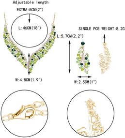 img 2 attached to 💎 Элегантный набор колье и сережек с кристаллами австрийского производства от EVER FAITH.