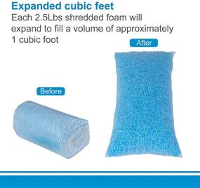 img 3 attached to 🛋️ Molblly Bean Bag Filler Foam 5lbs Blue Premium Shredded Memory Foam: The Perfect Stuffing Solution for Pillow Dog Beds, Chairs, Cushions, and Crafts - Soft, Gel-Infused, and Long-Lasting! (1-Pack, 5 Pound)