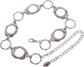 img 1 attached to Womens Metal Oval Circle Chain