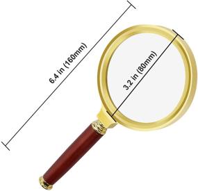 img 2 attached to 🔍 Enhance Your Vision: 10x Magnifying Glass with Metal Frame & Wooden Handle - Perfect for Reading, Maps, Crossword Puzzles, and More!