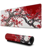 🌸 large cherry blossom tree mouse pad: extended keyboard mat for gamers and computer users logo