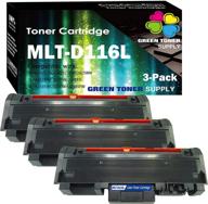 🖨️ samsung mltd116l 116l black toner cartridges (3 pack) - laserjet toner for sl-m2825dw sl-m2875fd sl-m2875fw sl-m2835dw sl-m2885fw printer - sold by green toner supply logo