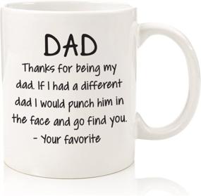 img 4 attached to 🎁 Thanks For Being My Dad Funny Coffee Mug - Best Christmas Gift for Dad - Unique Xmas Gag Dad Gifts from Daughter, Son, Kids - Cool Birthday Present Idea for a Father, Men, Guys, Him - Fun Novelty Cup: A Perfect Dad Gift!