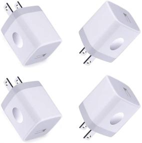 img 4 attached to 🔌 4Pack USB Charger Plug Charging Block Box Station - Single USB Port Wall Charger, 1A/5V - Compatible with iPhone 11 XS/Max/XR/X/8/7, Samsung Galaxy SS21/20/10/9, Note21/2010/9, A80/90, LG Stylo 6/5