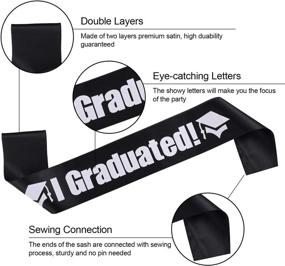 img 1 attached to 🎓 Shimmering 2021 Graduation Party Supplies Kit: Glittered Metal Princess Grad Crown Tiara and Graduated Sash - Perfect Grad Decor and Gifts in Black