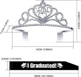 img 3 attached to 🎓 Shimmering 2021 Graduation Party Supplies Kit: Glittered Metal Princess Grad Crown Tiara and Graduated Sash - Perfect Grad Decor and Gifts in Black