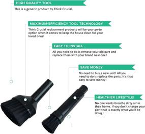 img 2 attached to 🔧 Versatile Crucial Vacuum Mini Tool Replacement Parts - Ideal Attachments for Home, Computers, Car Detailing, Stereo - Compatible with All Vacs Cleaners - 1-1/4" & 1-3/8" - Reach Every Nook and Cranny (8 Pack)