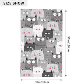 img 2 attached to Cute Cartoon Cats Large Beach Towel: Soft, Lightweight & Super Absorbent - Perfect for Bath, Travel, Outdoors - 52 X 32 Inch Towel Blanket - Ideal Gift!