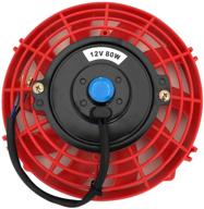 upgr8 universal high performance 12v slim electric cooling radiator fan with fan mounting kit (7 inch logo