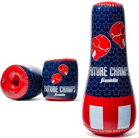 img 4 attached to 🥊 42-Inch Franklin Sports Inflatable Punching Bag and Glove Set for Future Champs