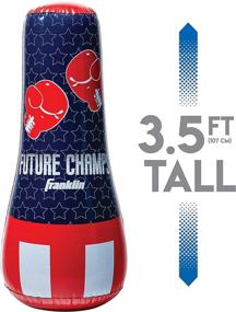 img 2 attached to 🥊 42-Inch Franklin Sports Inflatable Punching Bag and Glove Set for Future Champs