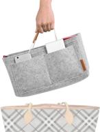 👜 foregoer felt purse insert bag organizers: ultimate organization and style for lv speedy, neverfull, and tote bags - 5 color options, available in 3 sizes (small, grey) logo