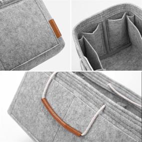 img 1 attached to 👜 FOREGOER Felt Purse Insert Bag Organizers: Ultimate Organization and Style for LV Speedy, Neverfull, and Tote Bags - 5 Color Options, Available in 3 Sizes (Small, Grey)