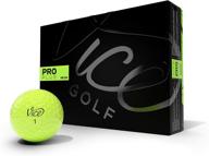 vice golf pro plus 2020 - 12 golf balls: 4-piece cast urethane for maximum distance and reduced driver spin in neon lime/red - designed for advanced golfers logo