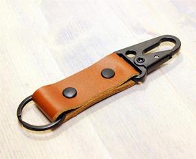 img 2 attached to Leather Keychain Tactical Clip Fob