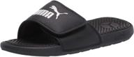 👟 puma kids' unisex velcro slide sandals - boys' shoes logo