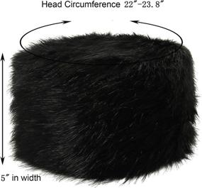 img 1 attached to 🎩 Stylish LA CARRIE Women's Faux Fur Cossack Russian Hat: Warm White Winter Cap with Stretch Fit
