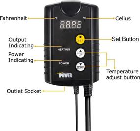 img 3 attached to 🔥 Ultimate Reptile Heat Lamp Bulb and Thermostat Controller Combo - Perfect for Amphibian Pets, Incubating Chicken, and Brooder Coop Heating