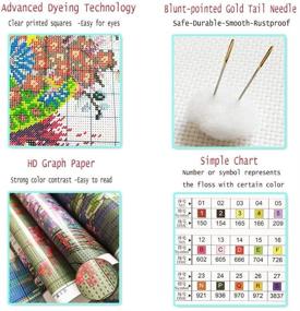 img 1 attached to 🏰 DIY Stamped Cross Stitch Kit: Create a Magical Castle for Home Decor! - 14Count 34cmx42cm Needle Work